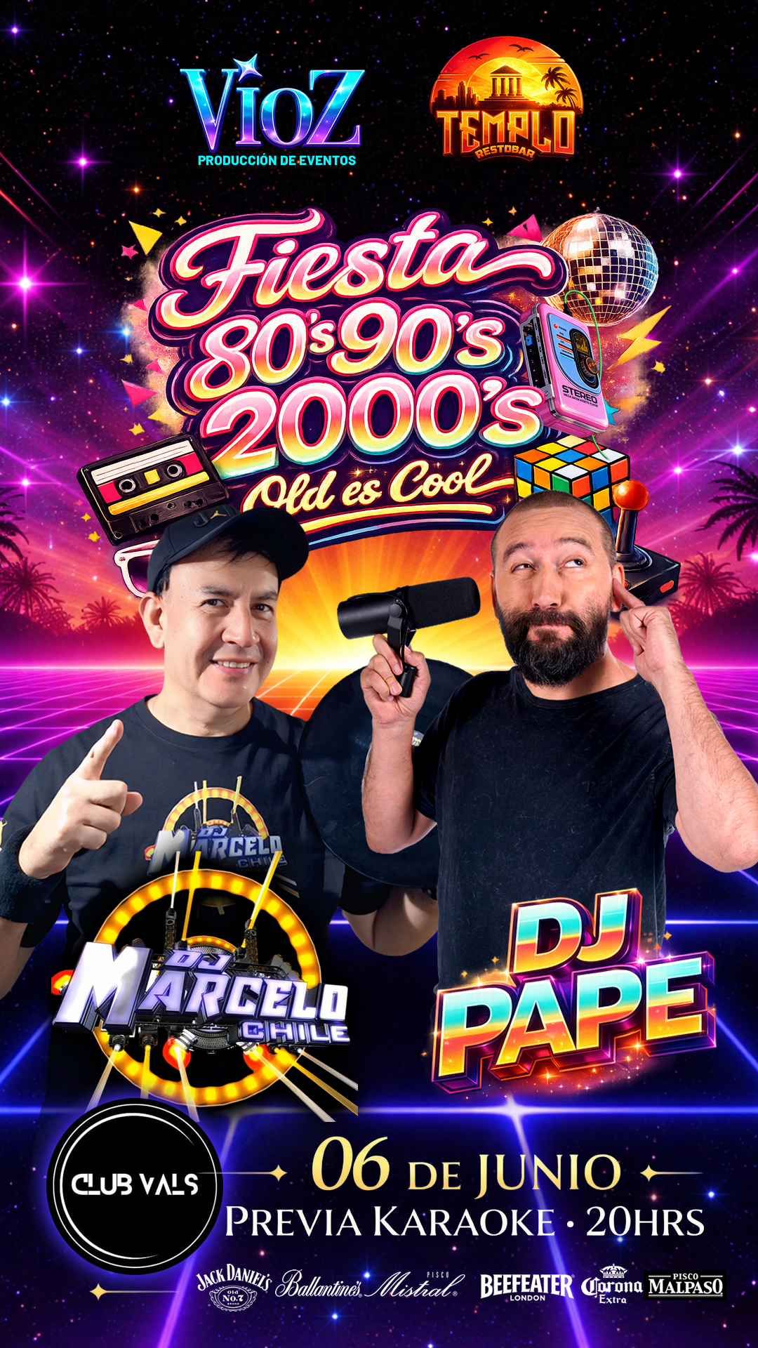 Fiesta old es cool 80's 90's 2000's flyer